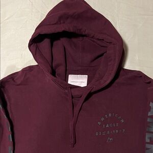 American Eagle Outfitters Deep Burgundy Hoodie